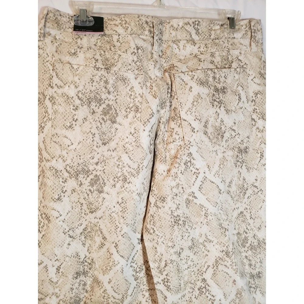 Women's Wild Fable Snakeskin Print Rigid Low Rise Baggy Jeans Size 14R - Picture 4 of 5